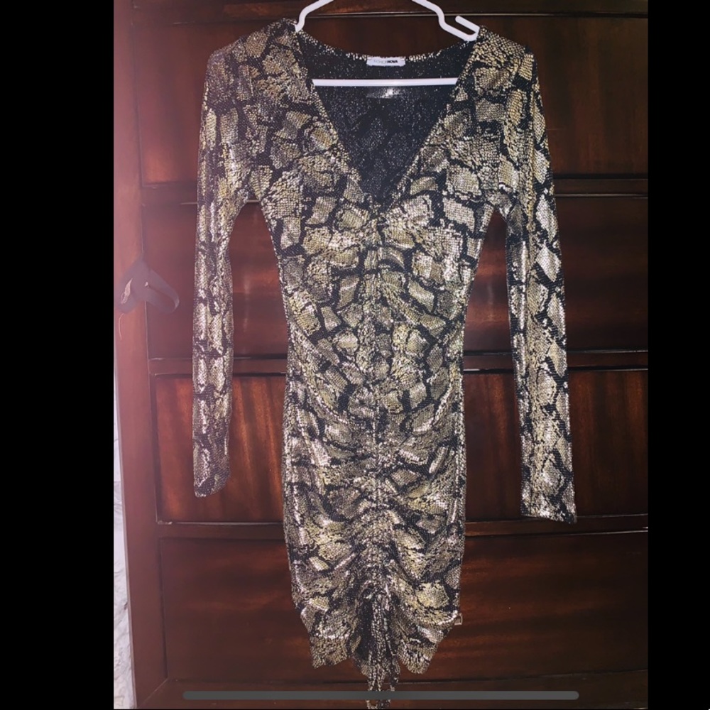 Fashion nova black and gold dress 👗